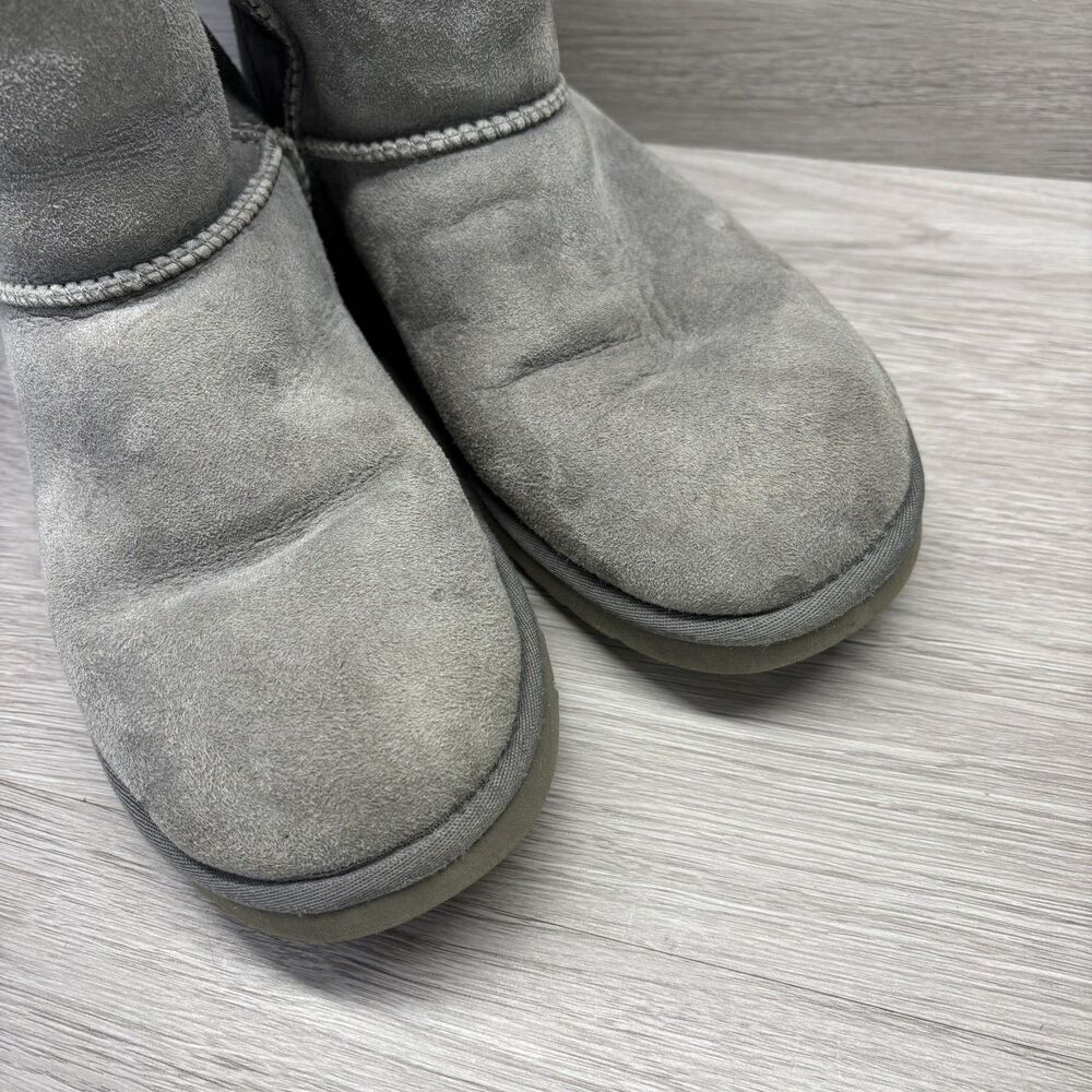 UGG Australia Women's Size 7 Shearling Boots Suede Classic Tall 5815 Gray - Picture 6 of 11